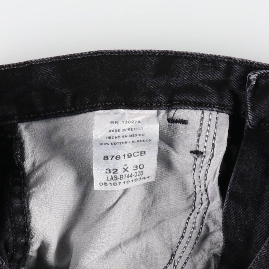 RUSTLER Black Denim Tapered Denim Pants, Men's Size W32 cotton black type Vintage Second Hand