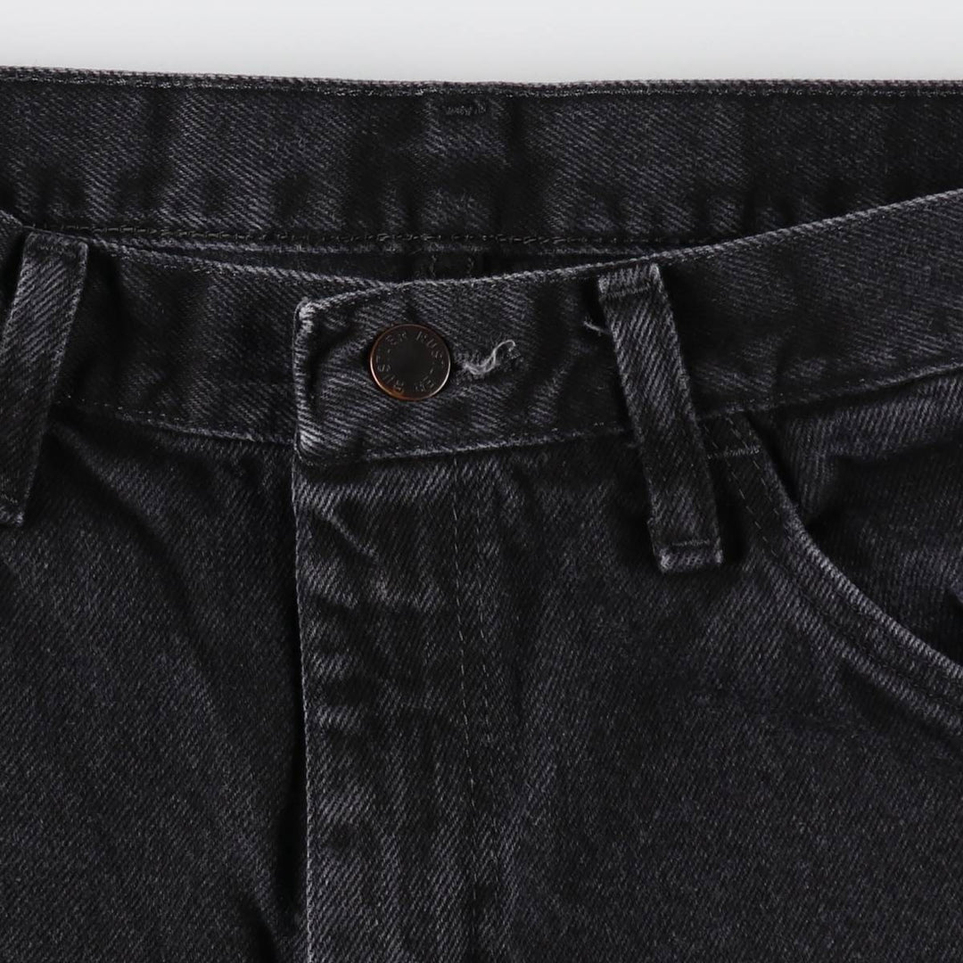 RUSTLER Black Denim Tapered Denim Pants, Men's Size W32 cotton black type Vintage Second Hand