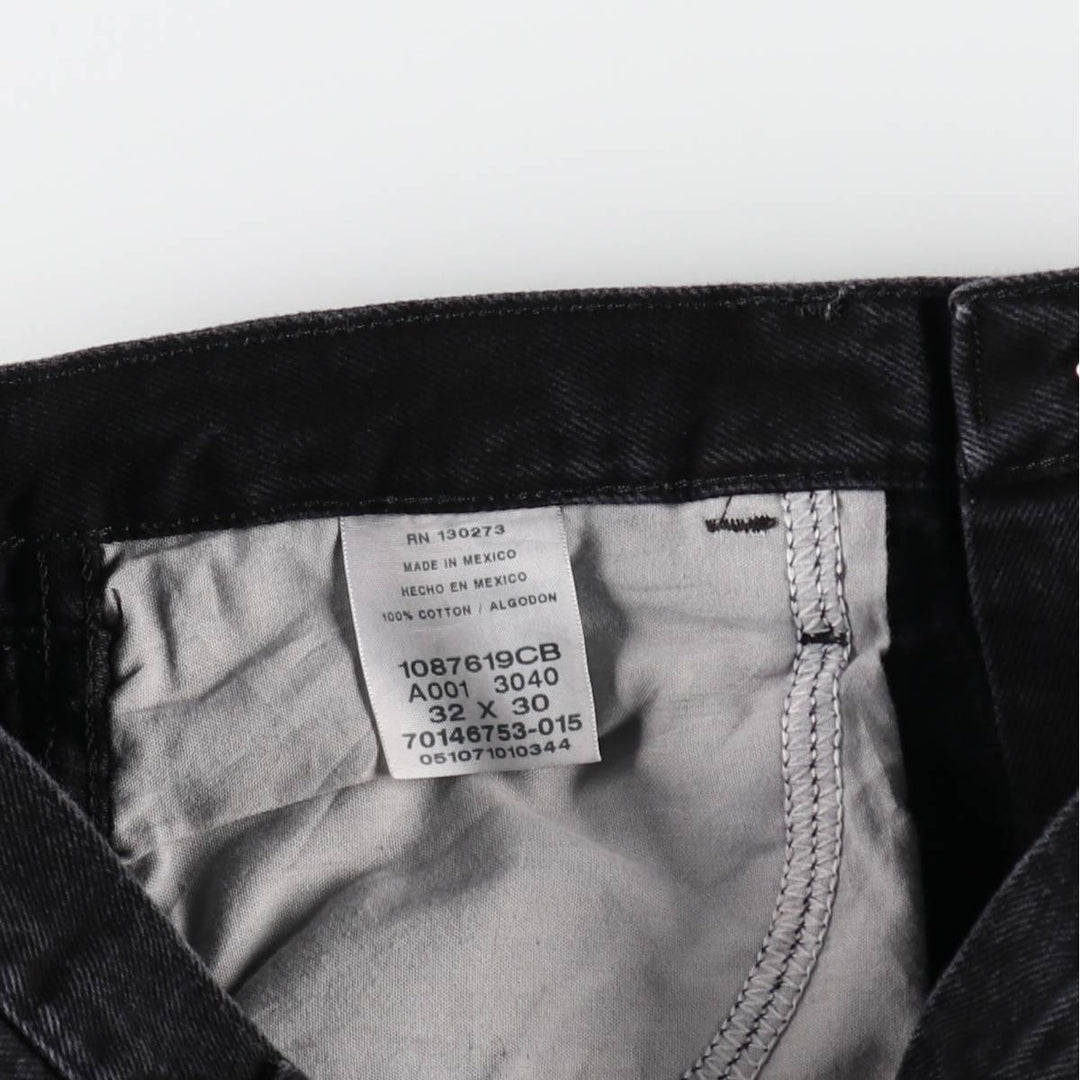 RUSTLER Black Denim Tapered Denim Pants, Men's Size W32 cotton black type Vintage Second Hand
