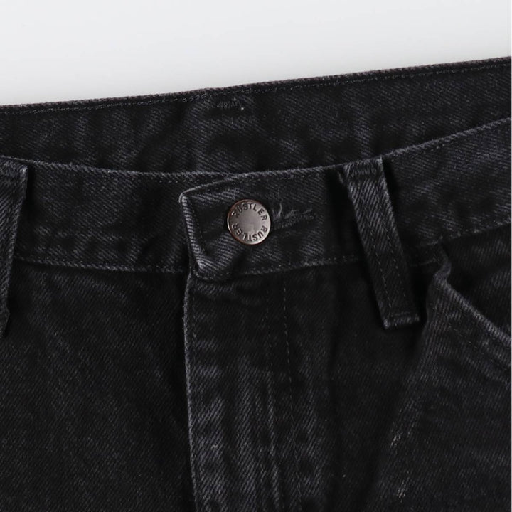 RUSTLER Black Denim Tapered Denim Pants, Men's Size W32 cotton black type Vintage Second Hand