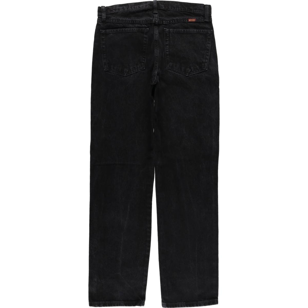 Rustler Black Denim Straight Denim Pants for Men, W32 equivalent cotton black type Vintage Second Hand