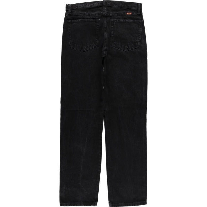 Rustler Black Denim Straight Denim Pants for Men, W32 equivalent cotton black type Vintage Second Hand
