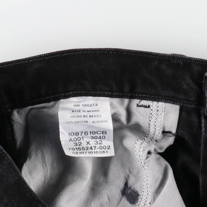 Rustler Black Denim Straight Denim Pants for Men, W32 equivalent cotton black type Vintage Second Hand