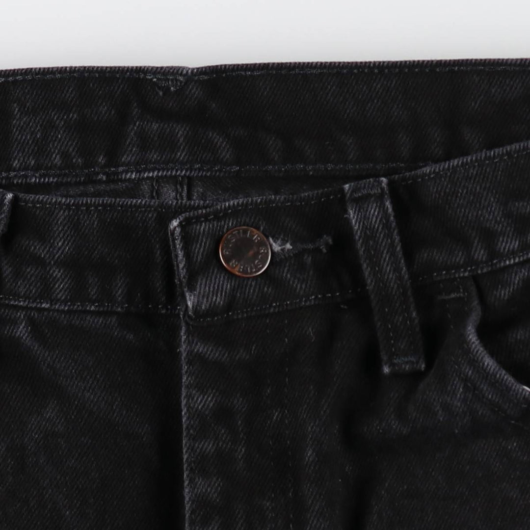Rustler Black Denim Straight Denim Pants for Men, W32 equivalent cotton black type Vintage Second Hand