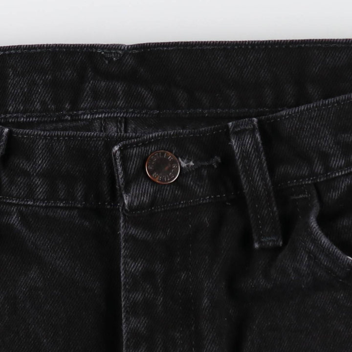 Rustler Black Denim Straight Denim Pants for Men, W32 equivalent cotton black type Vintage Second Hand