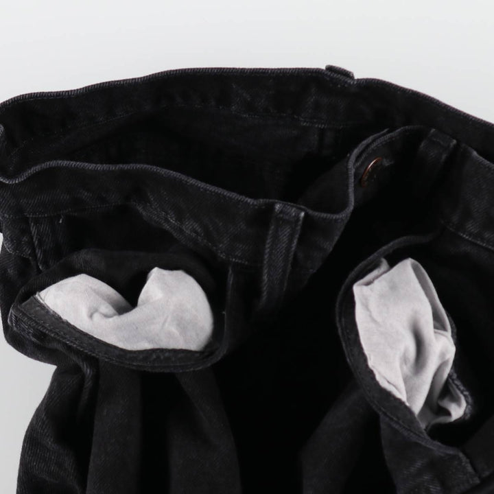 Rustler Black Denim Straight Denim Pants for Men, W32 equivalent cotton black type Vintage Second Hand