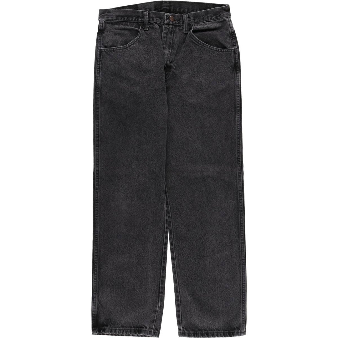 Rustler Black Denim Straight Denim Pants for Men, W32 equivalent cotton black type Vintage Second Hand
