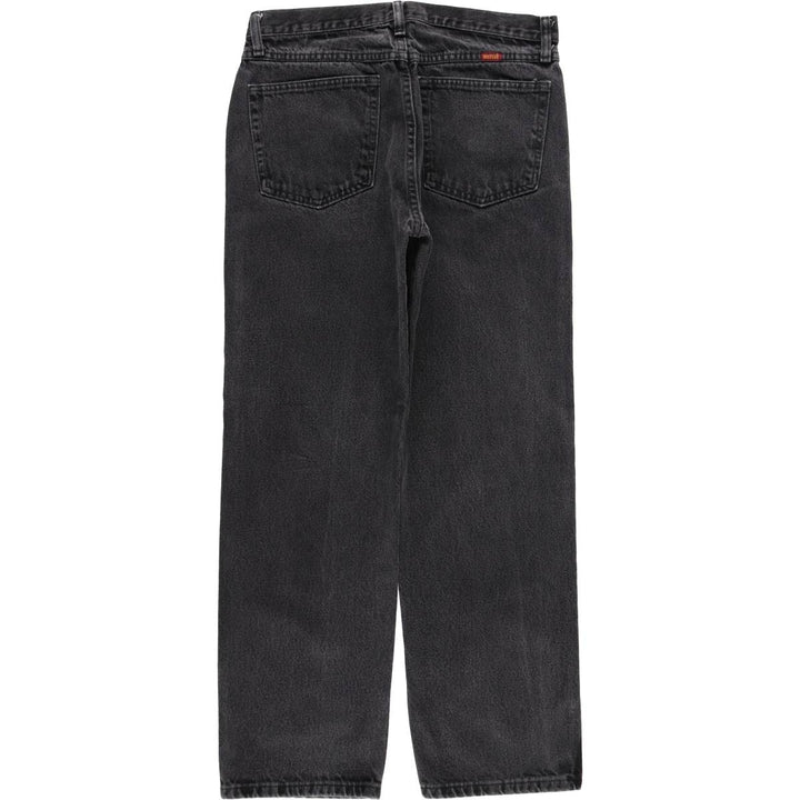 Rustler Black Denim Straight Denim Pants for Men, W32 equivalent cotton black type Vintage Second Hand
