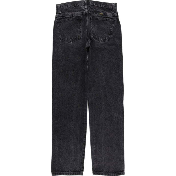 Rustler Black Denim Straight Denim Pants for Men, W30 equivalent cotton black type Vintage Second Hand