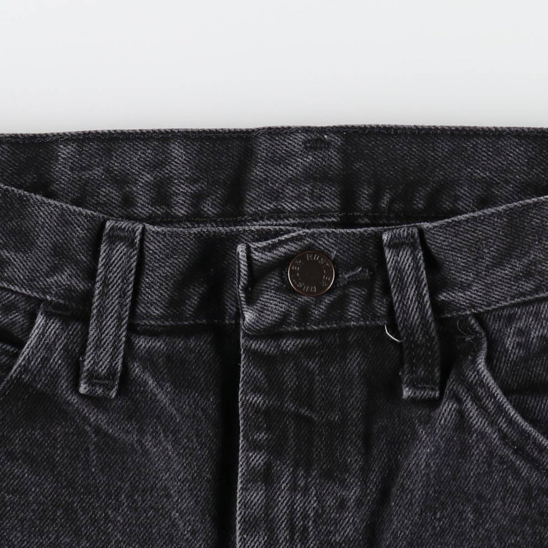 Rustler Black Denim Straight Denim Pants for Men, W30 equivalent cotton black type Vintage Second Hand