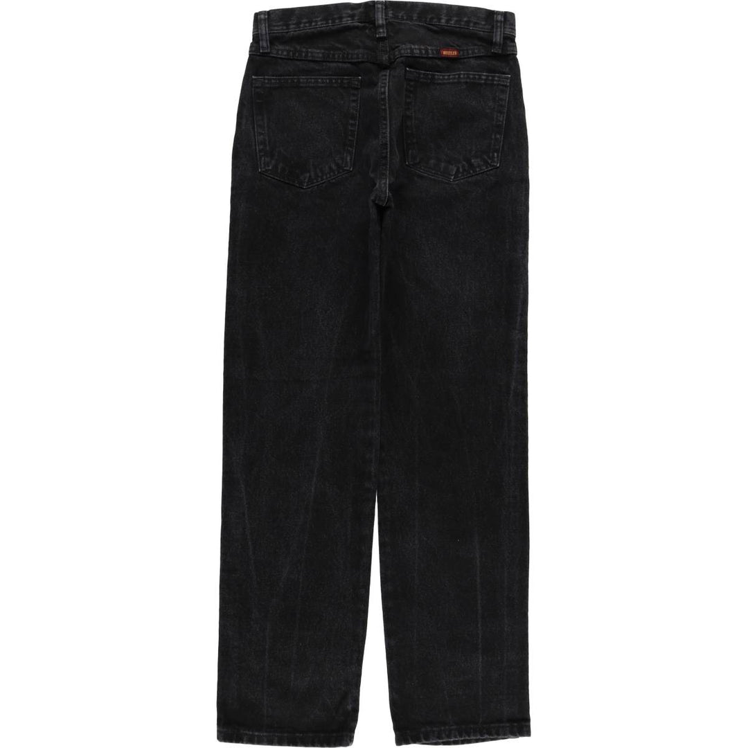 Rustler Black Denim Straight Denim Pants for Men, W30 equivalent cotton black type Vintage Second Hand