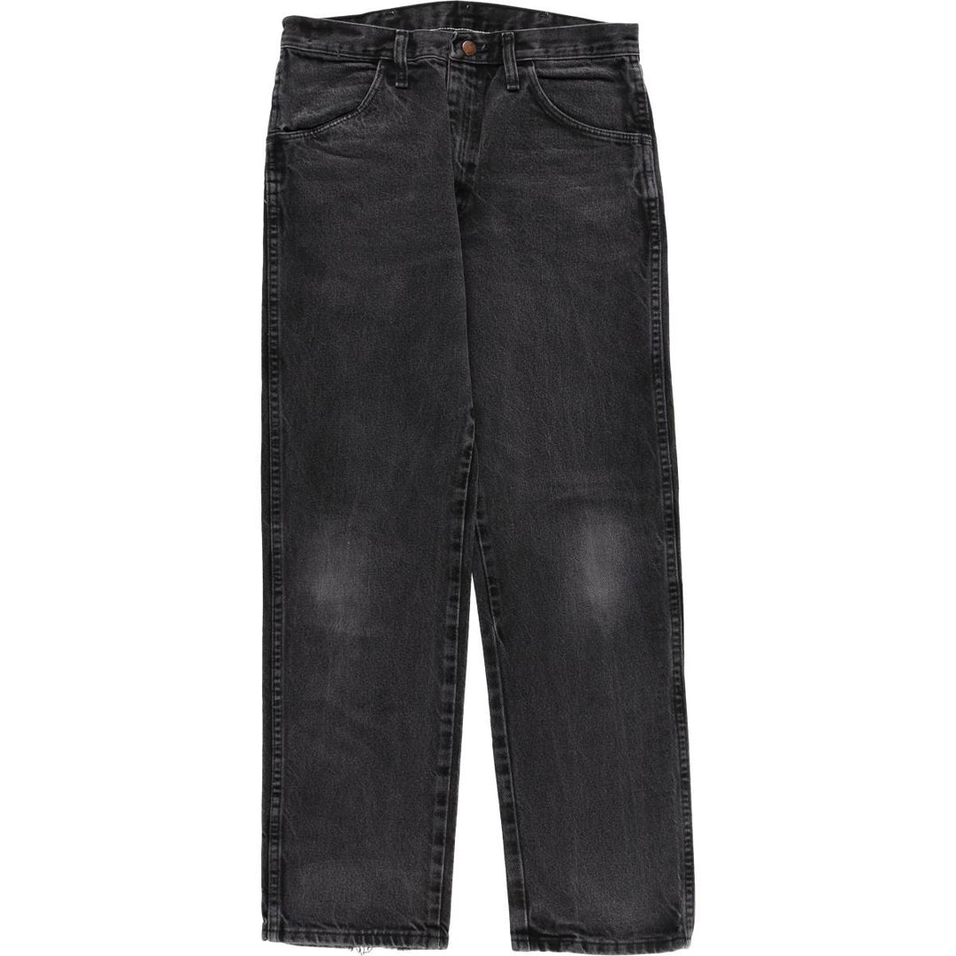 Rustler Black Denim Straight Denim Pants for Men, W32 equivalent cotton black type Vintage Second Hand