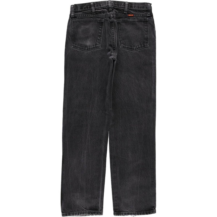 Rustler Black Denim Straight Denim Pants for Men, W32 equivalent cotton black type Vintage Second Hand