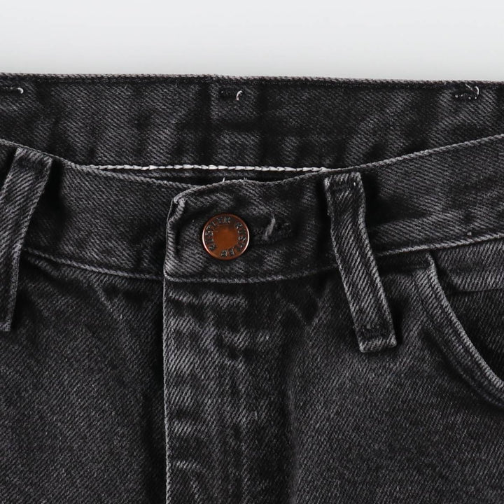 Rustler Black Denim Straight Denim Pants for Men, W32 equivalent cotton black type Vintage Second Hand