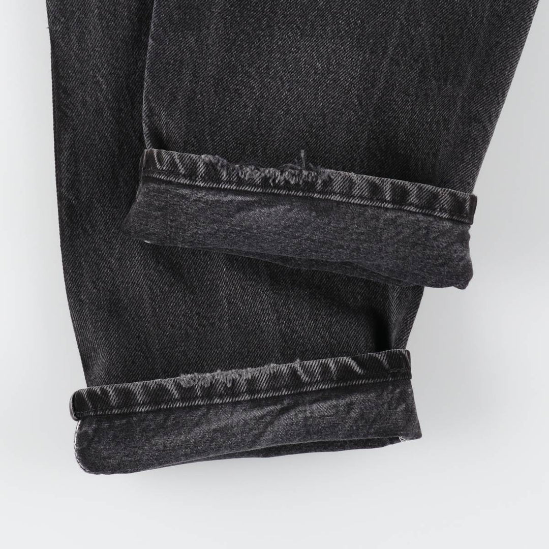 Rustler Black Denim Straight Denim Pants for Men, W32 equivalent cotton black type Vintage Second Hand