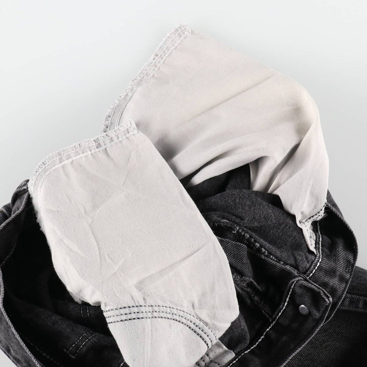 Rustler Black Denim Straight Denim Pants for Men, W32 equivalent cotton black type Vintage Second Hand