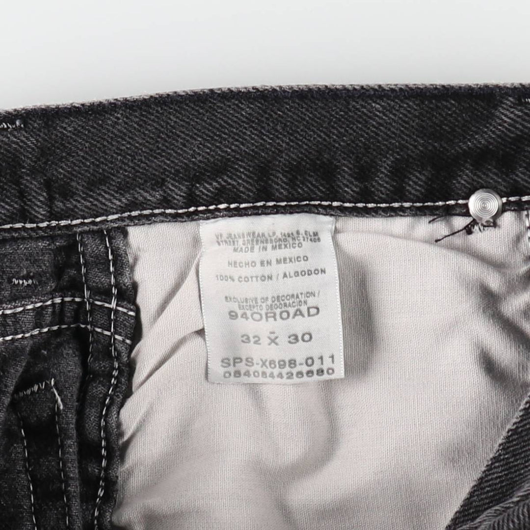 Wrangler Black Denim Tapered Jeans, Men's Size W29 (approx.) cotton black type Vintage Second Hand