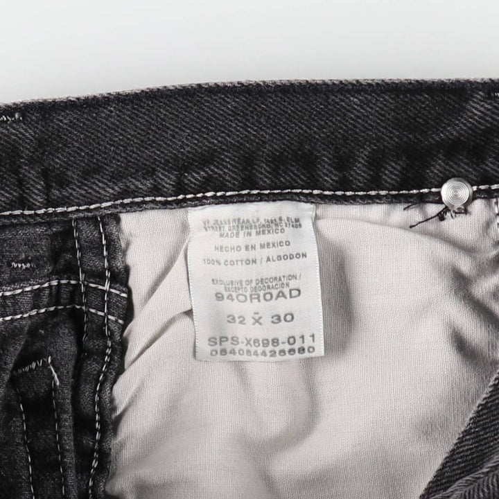 Wrangler Black Denim Tapered Jeans, Men's Size W29 (approx.) cotton black type Vintage Second Hand