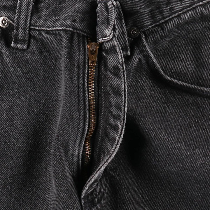 Wrangler Black Denim Tapered Jeans, Men's Size W29 (approx.) cotton black type Vintage Second Hand