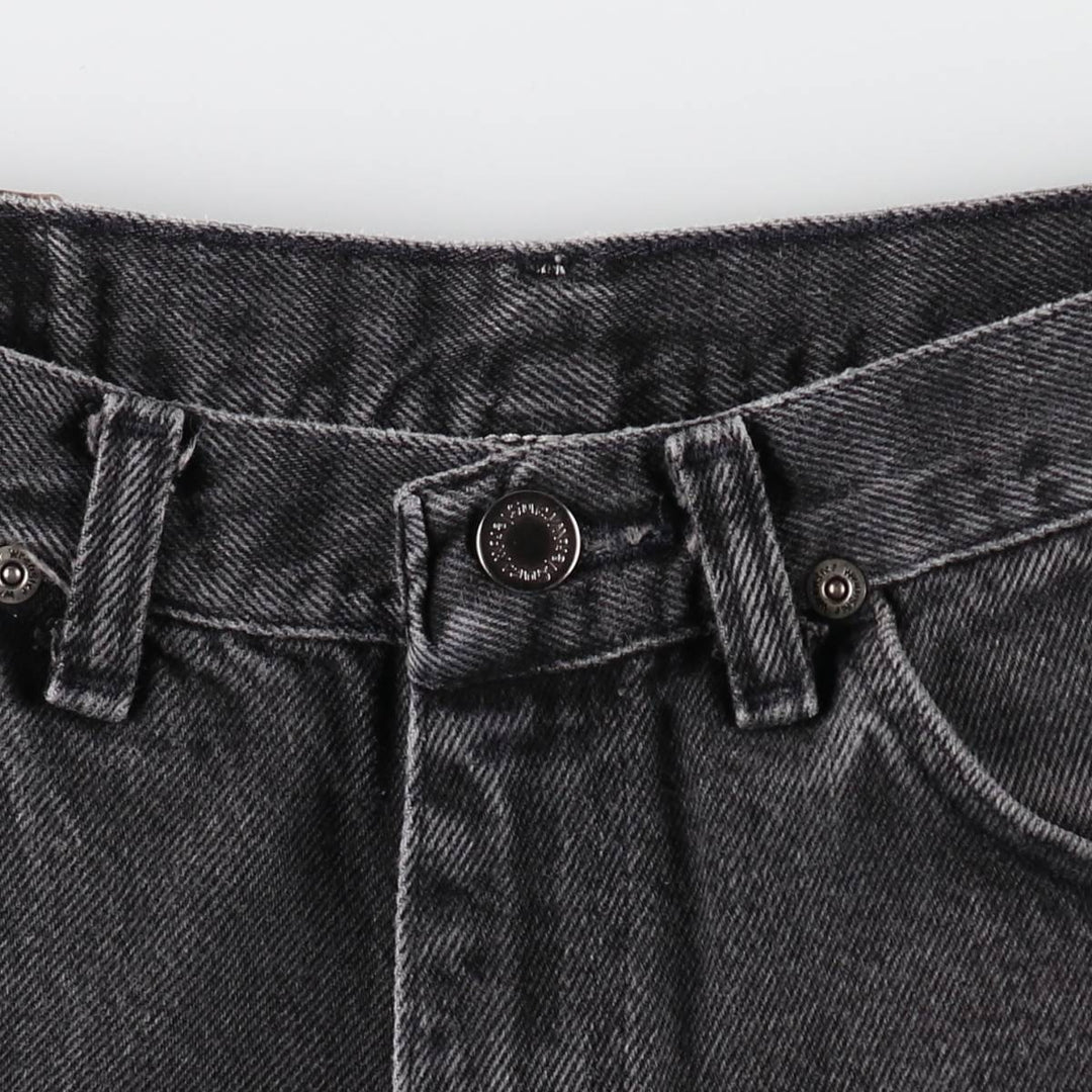 Wrangler Black Denim Tapered Jeans, Men's Size W29 (approx.) cotton black type Vintage Second Hand