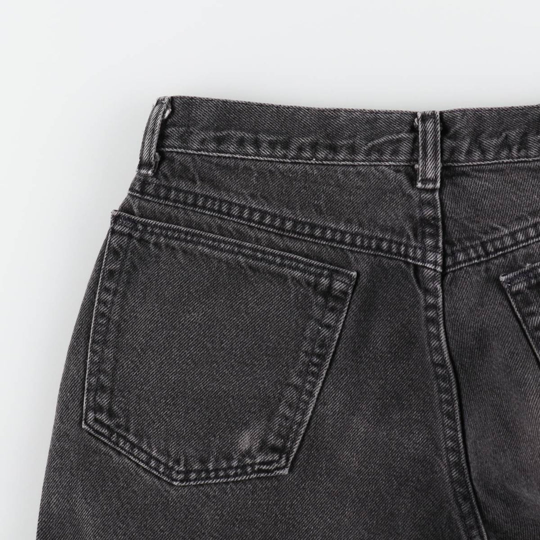 Wrangler Black Denim Tapered Jeans, Men's Size W29 (approx.) cotton black type Vintage Second Hand