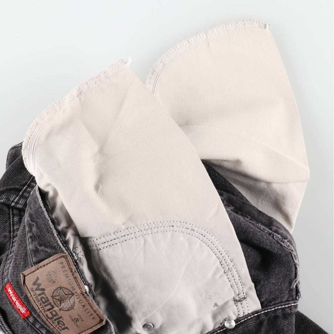 Wrangler Black Denim Tapered Jeans, Men's Size W29 (approx.) cotton black type Vintage Second Hand