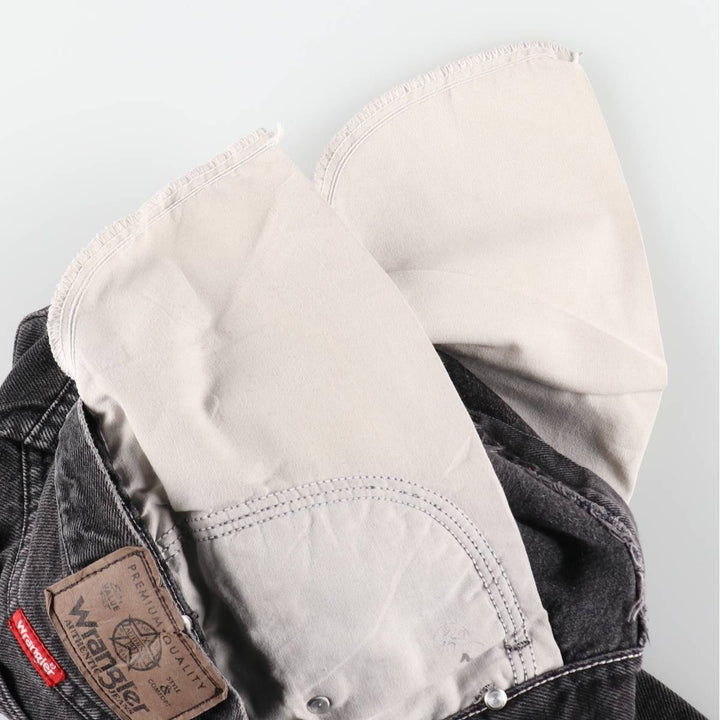 Wrangler Black Denim Tapered Jeans, Men's Size W29 (approx.) cotton black type Vintage Second Hand