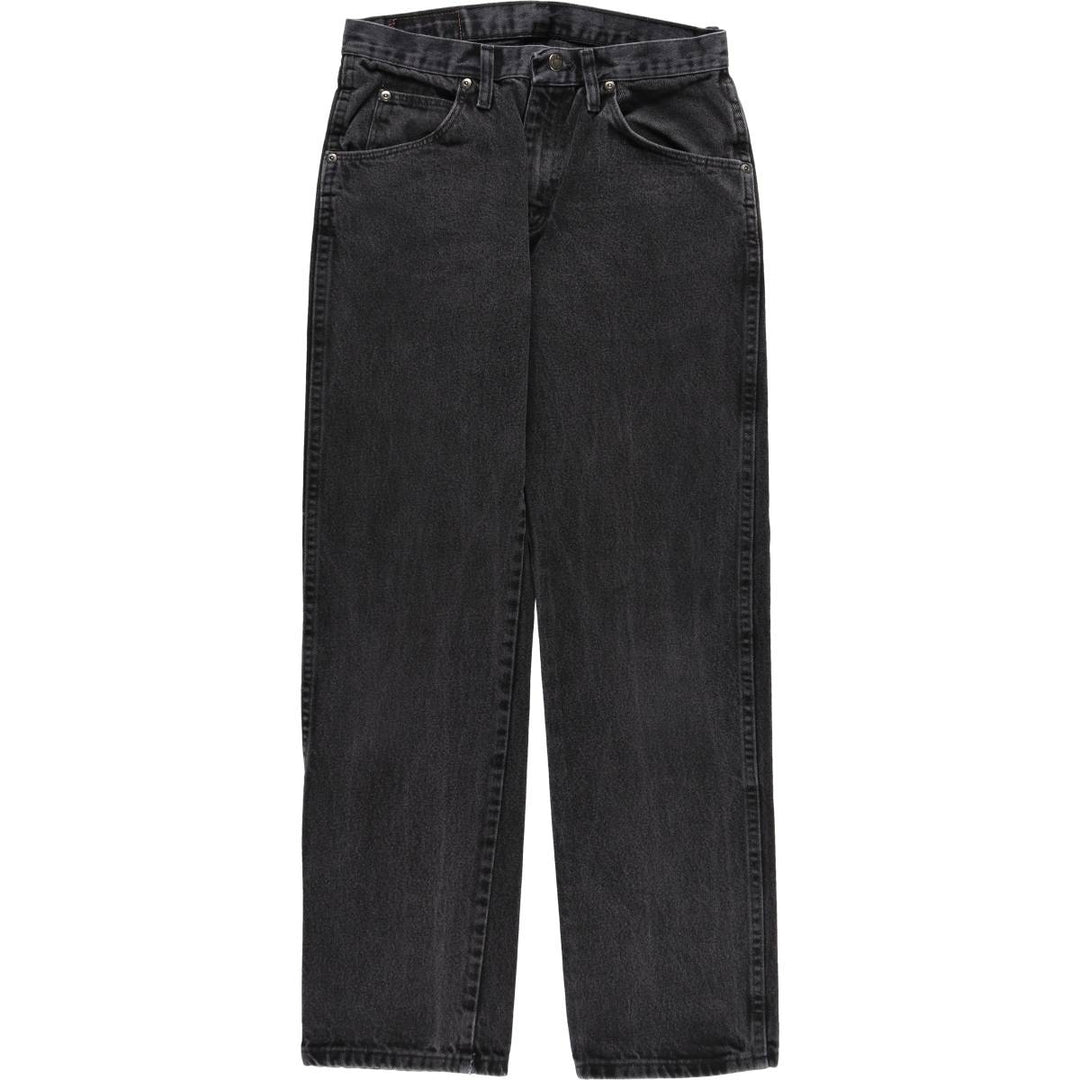 Wrangler Regular Fit Black Denim Straight Leg Denim Pants, Men's Size W30 cotton black type Vintage Second Hand