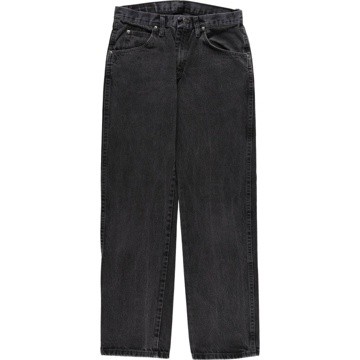 Wrangler Regular Fit Black Denim Straight Leg Denim Pants, Men's Size W30 cotton black type Vintage Second Hand