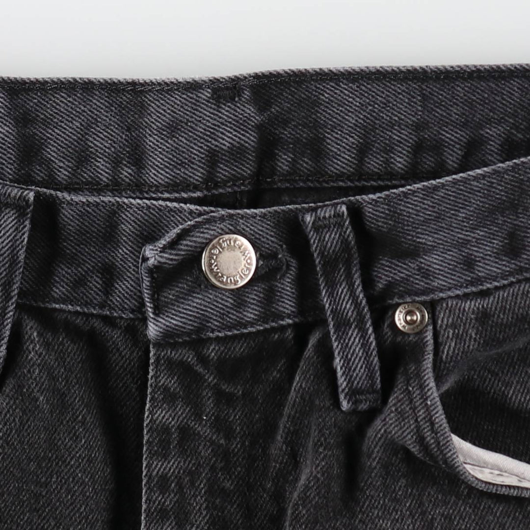 Wrangler Regular Fit Black Denim Straight Leg Denim Pants, Men's Size W30 cotton black type Vintage Second Hand