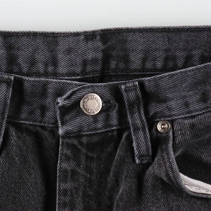 Wrangler Regular Fit Black Denim Straight Leg Denim Pants, Men's Size W30 cotton black type Vintage Second Hand