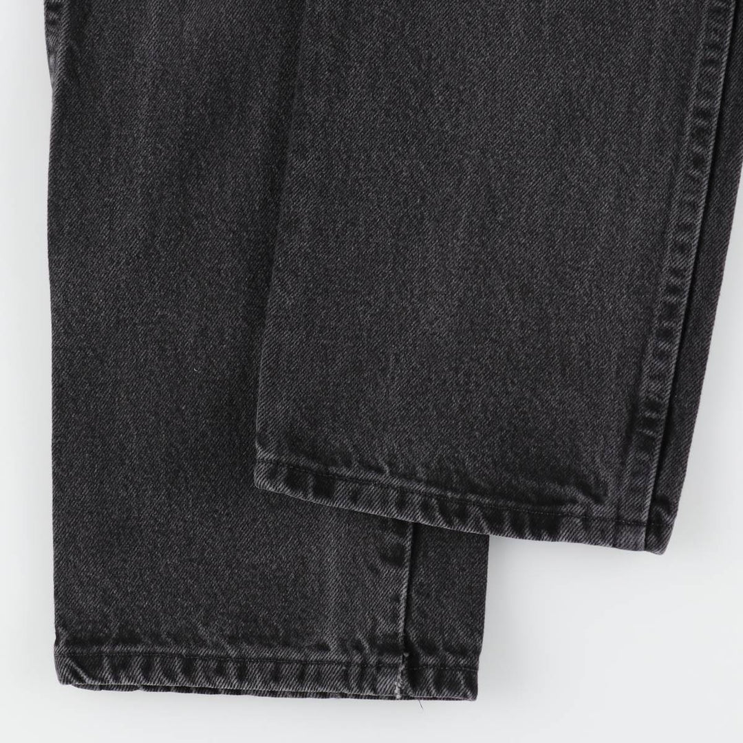 Wrangler Regular Fit Black Denim Straight Leg Denim Pants, Men's Size W30 cotton black type Vintage Second Hand