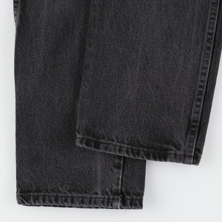 Wrangler Regular Fit Black Denim Straight Leg Denim Pants, Men's Size W30 cotton black type Vintage Second Hand