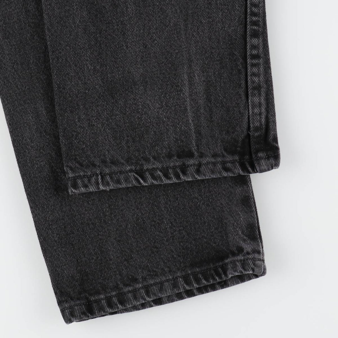 Wrangler Regular Fit Black Denim Straight Leg Denim Pants, Men's Size W30 cotton black type Vintage Second Hand