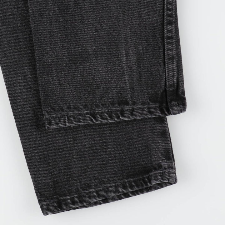 Wrangler Regular Fit Black Denim Straight Leg Denim Pants, Men's Size W30 cotton black type Vintage Second Hand