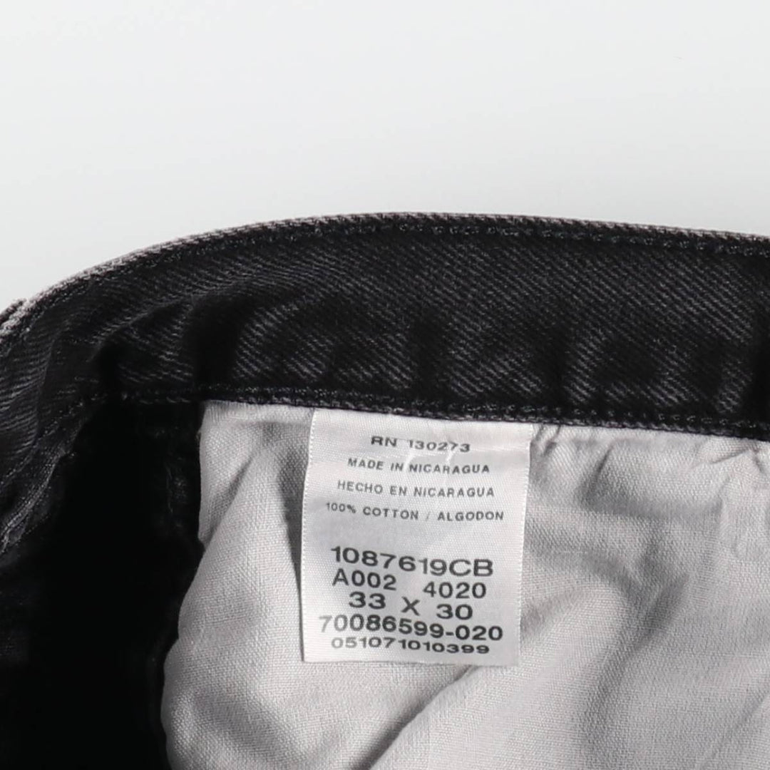 RUSTLER Black Denim Tapered Denim Pants, Men's Size W33 cotton black type Vintage Second Hand