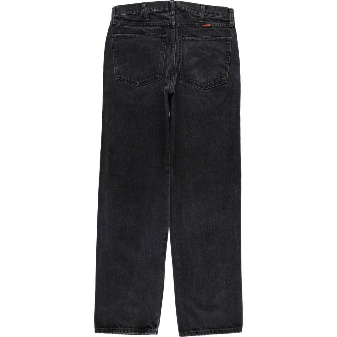Rustler Black Denim Straight Denim Pants for Men, W32 equivalent cotton black type Vintage Second Hand