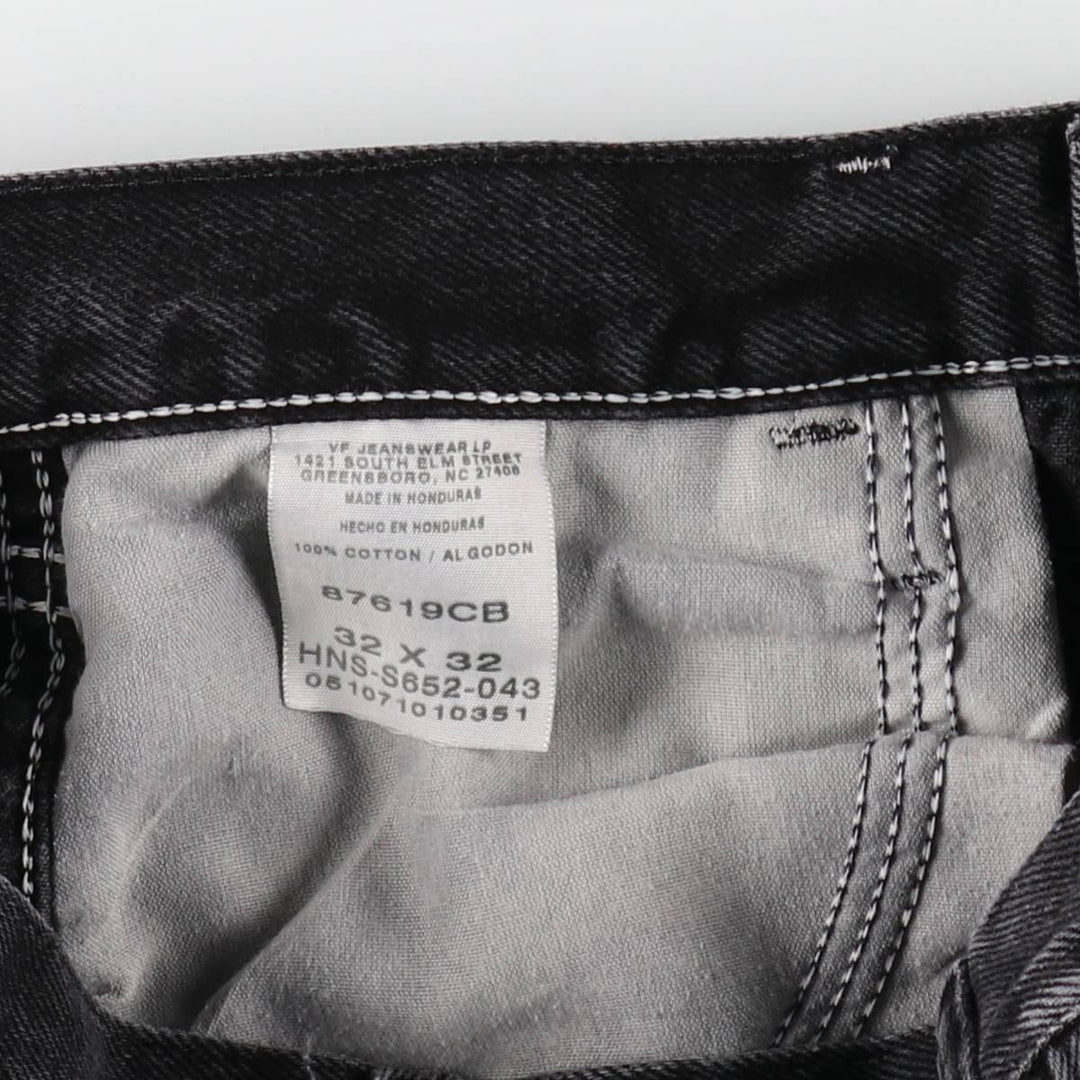 Rustler Black Denim Straight Denim Pants for Men, W32 equivalent cotton black type Vintage Second Hand