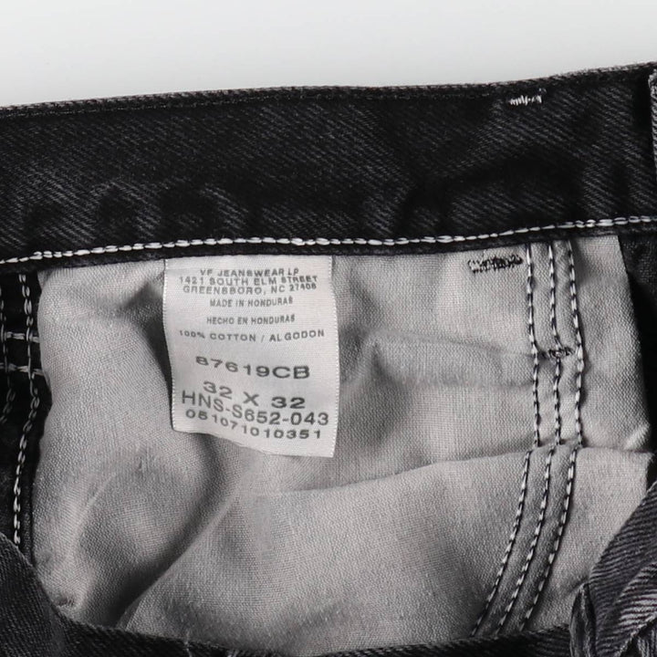 Rustler Black Denim Straight Denim Pants for Men, W32 equivalent cotton black type Vintage Second Hand