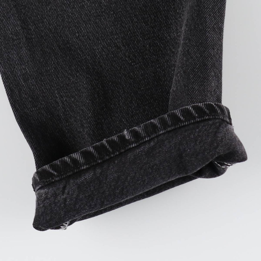 Rustler Black Denim Straight Denim Pants for Men, W32 equivalent cotton black type Vintage Second Hand