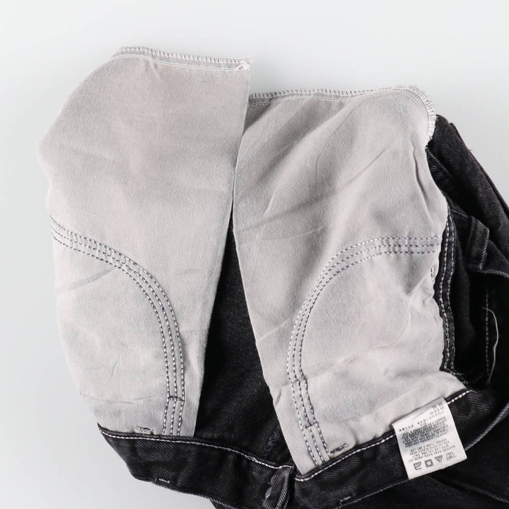 Rustler Black Denim Straight Denim Pants for Men, W32 equivalent cotton black type Vintage Second Hand