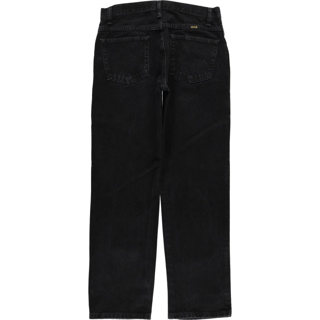 Rustler Black Denim Straight Denim Pants for Men, W31 equivalent cotton black type Vintage Second Hand