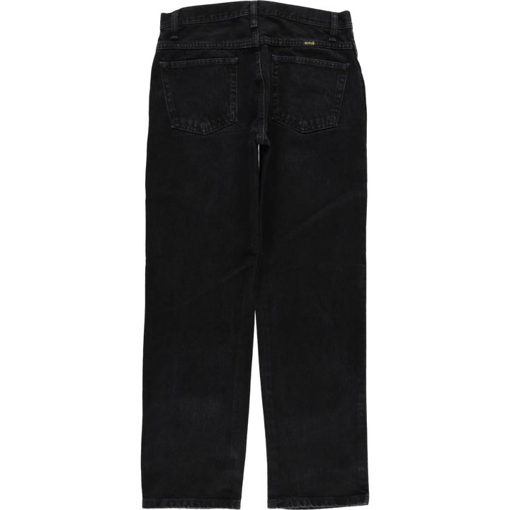 Rustler Black Denim Straight Denim Pants for Men, W31 equivalent cotton black type Vintage Second Hand