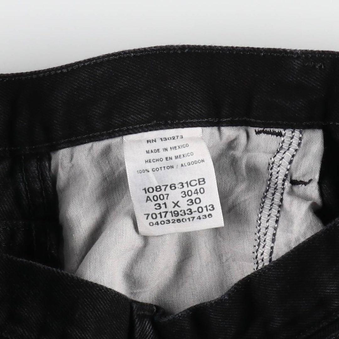 Rustler Black Denim Straight Denim Pants for Men, W31 equivalent cotton black type Vintage Second Hand