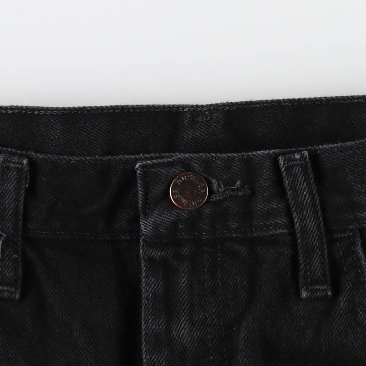Rustler Black Denim Straight Denim Pants for Men, W31 equivalent cotton black type Vintage Second Hand