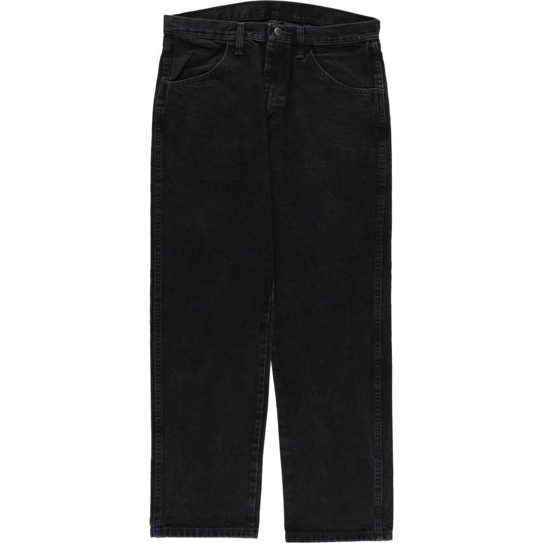 Rustler Black Denim Straight Denim Pants for Men, W34 equivalent cotton black type Vintage Second Hand