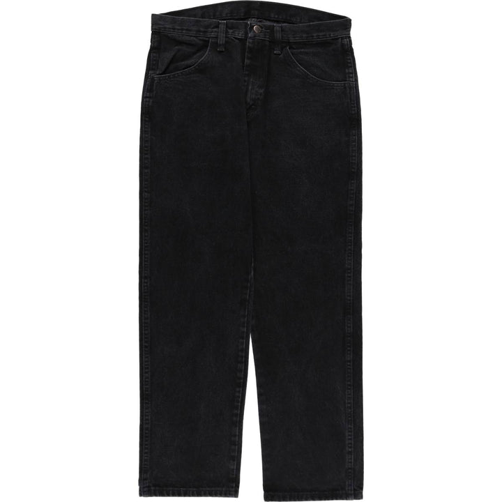 Rustler Black Denim Straight Denim Pants for Men, W34 equivalent cotton black type Vintage Second Hand