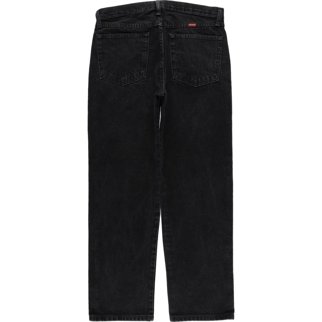 Rustler Black Denim Straight Denim Pants for Men, W34 equivalent cotton black type Vintage Second Hand