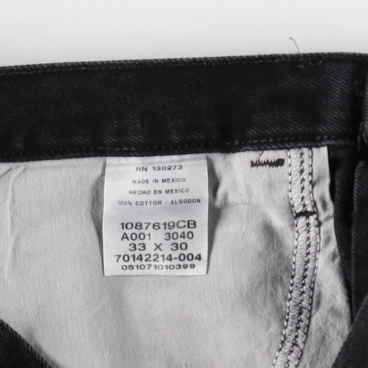 Rustler Black Denim Straight Denim Pants for Men, W34 equivalent cotton black type Vintage Second Hand