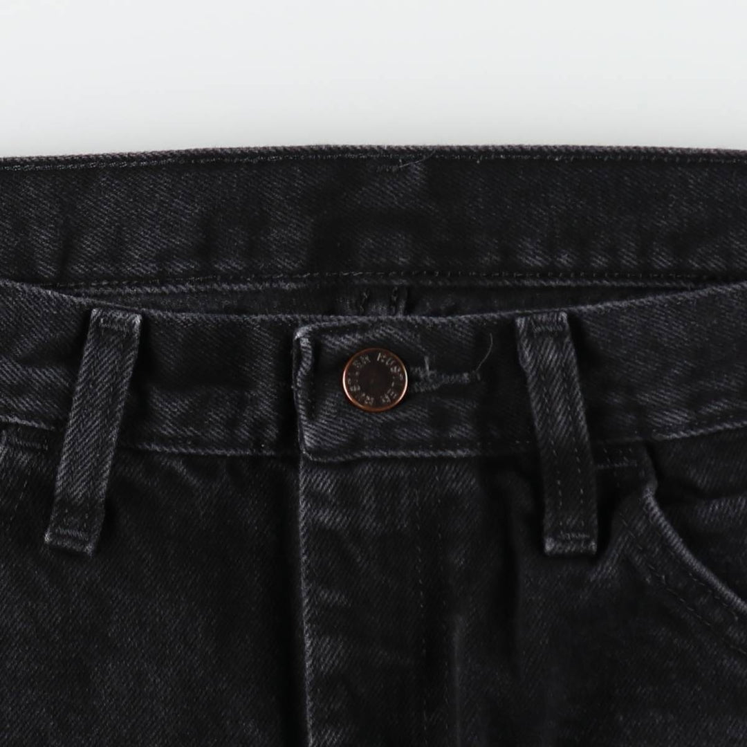 Rustler Black Denim Straight Denim Pants for Men, W34 equivalent cotton black type Vintage Second Hand